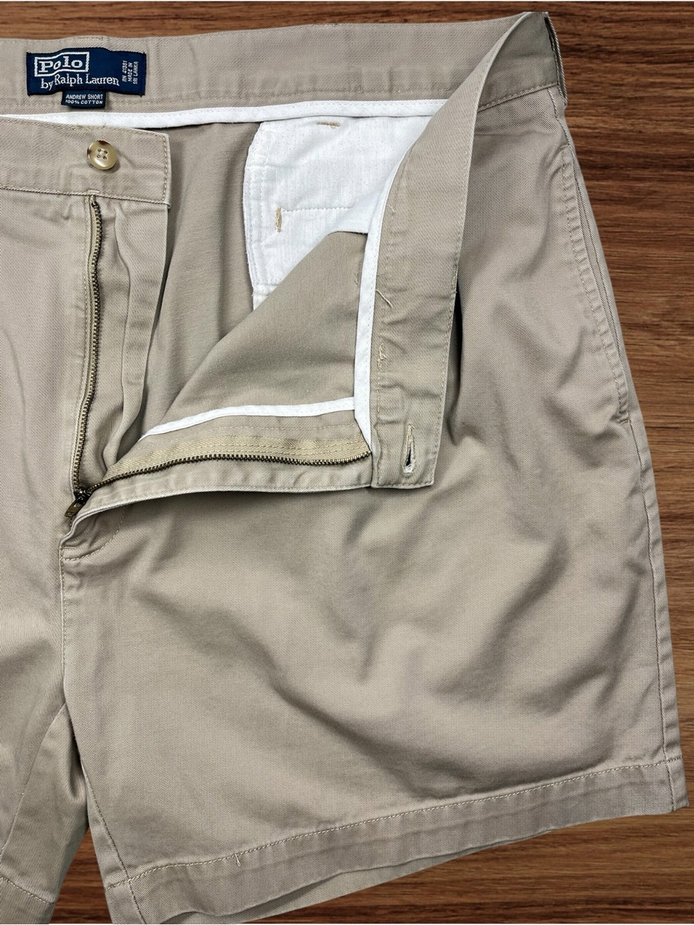 Polo Ralph Lauren Vintage Andrew Short. 5.5” Pleated Khaki Shorts. Size 42 - Picture 2 of 5